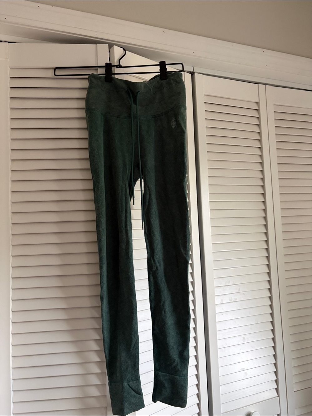 Free People Green Ribbed Leggings